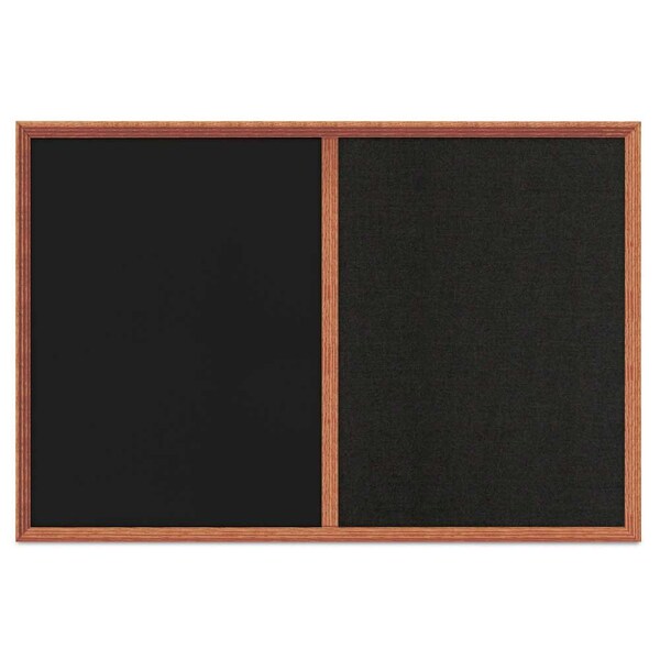 Enclosed Corkboard, 1 Door, 48"x36", 4" Fra